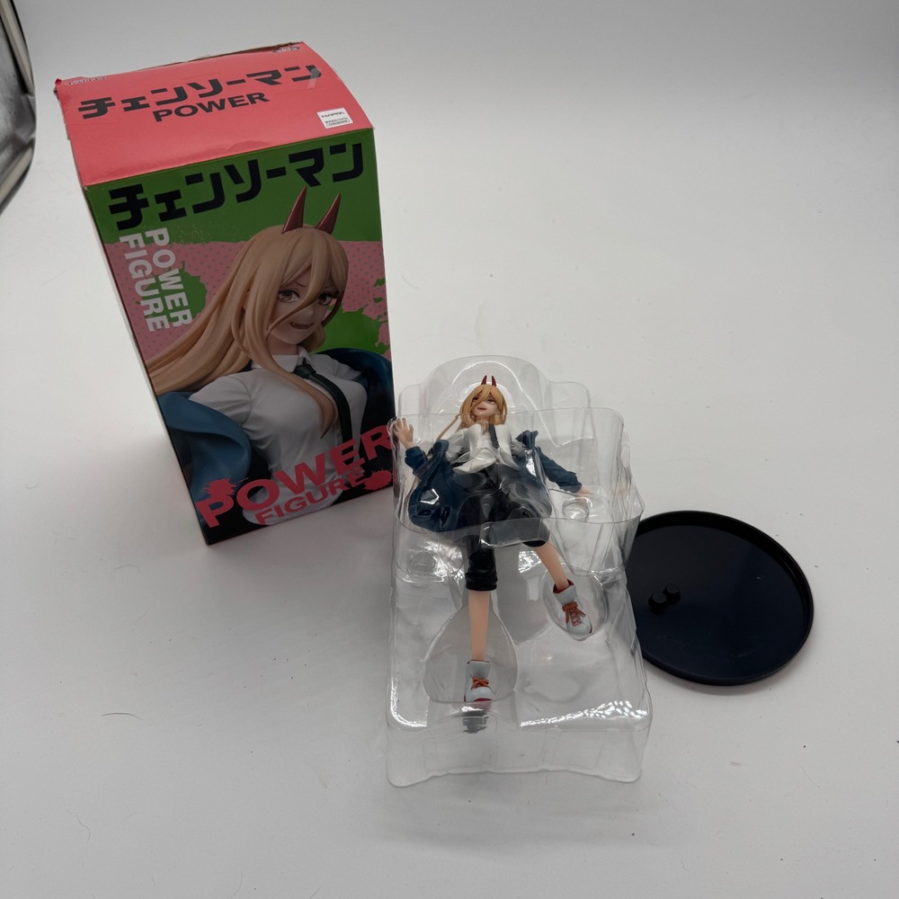 Chainsaw Man Power Figure Taito Anime Collectible with Base and Original Box